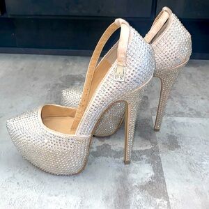 Steve Madden platform heels with jewels